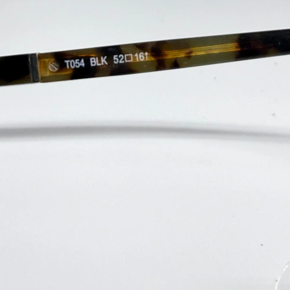 Tourneau T054 Black Tortoise Rectangular Eyeglasses Frames 52-16-140